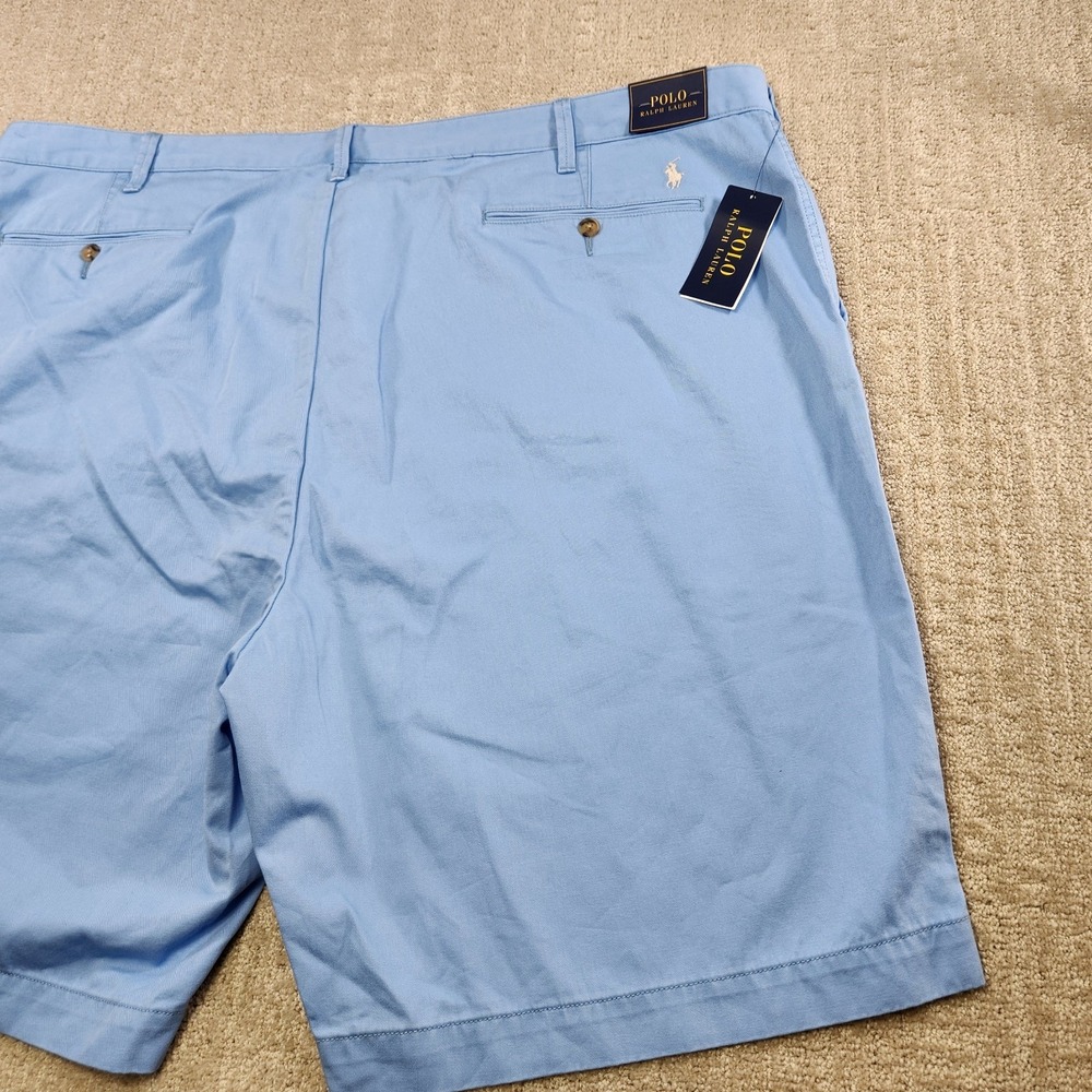 Polo Ralph Lauren Shorts Men 50 Big Classic Fit 10" Chino Light Blue Pony Logo